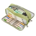 thumbnail image 1 of Estuche grande para lápices con 3 compartimentos, bolsa para lápices de gran capacidad, bolsa para guardar bolígrafos, 1 of 5