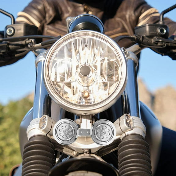HEMOTON Durable Motorcycle Horn for Motorbike with Powerful Sound Output Crafted from Zinc Alloy Silver