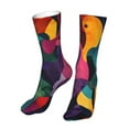 thumbnail image 6 of Salouo Vibrant Abstract Flow Pattern Fun Novelty Crew Socks,Casual Athletic Socks Neutral Socks, 6 of 7