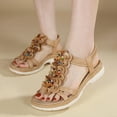 thumbnail image 2 of Mostsola Sandals for Women Trendy Bohemian Flower Beach Shoes Non-Slip Casual Wedge Sandals, 2 of 9