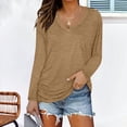 thumbnail image 3 of Women's Sweatshirt Cozy Pullover Sweatshirts Long Sleeve V-Neck Tunic Shirts Casual Tops, 3 of 4