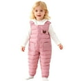 thumbnail image 3 of Letdown Kids Snow Bib - Insulated Water_proof Kids Snow Suit - Cozy Outdoor Activewear Overalls for Girls and Boys (#01-Pink,12-24 Months), 3 of 5