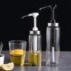 thumbnail image 4 of Dispensador de aceite de oliva de 300 ml, vinagrera de miel, botella de vidrio cuadrada alta con pico vertedor de acero inoxidable, 4 of 4