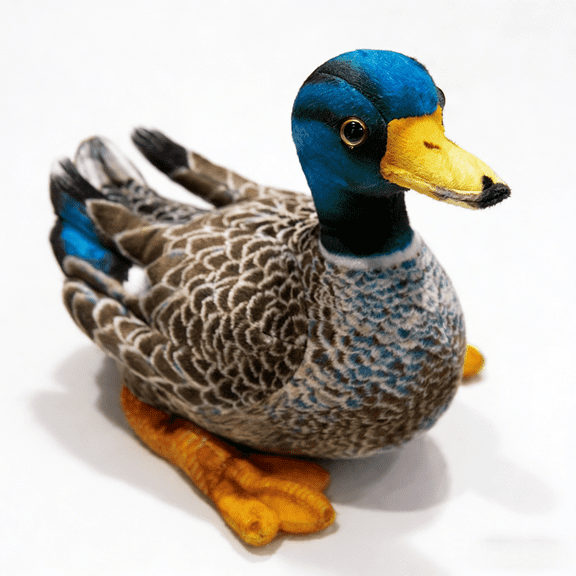 Simulated Wild Green Duck Stuffed Animal Doll - 11'' Soft Hug Duck Plush Toy Gift for Friends