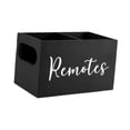 thumbnail image 2 of Soporte para control remoto, soporte de madera para control remoto de TV con 2 ranuras, organizador retro para Negro, 2 of 9
