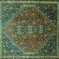 thumbnail image 1 of Ahgly Company Indoor Square Persian Turquoise Blue Traditional Area Rugs, 5' Square, 1 of 4
