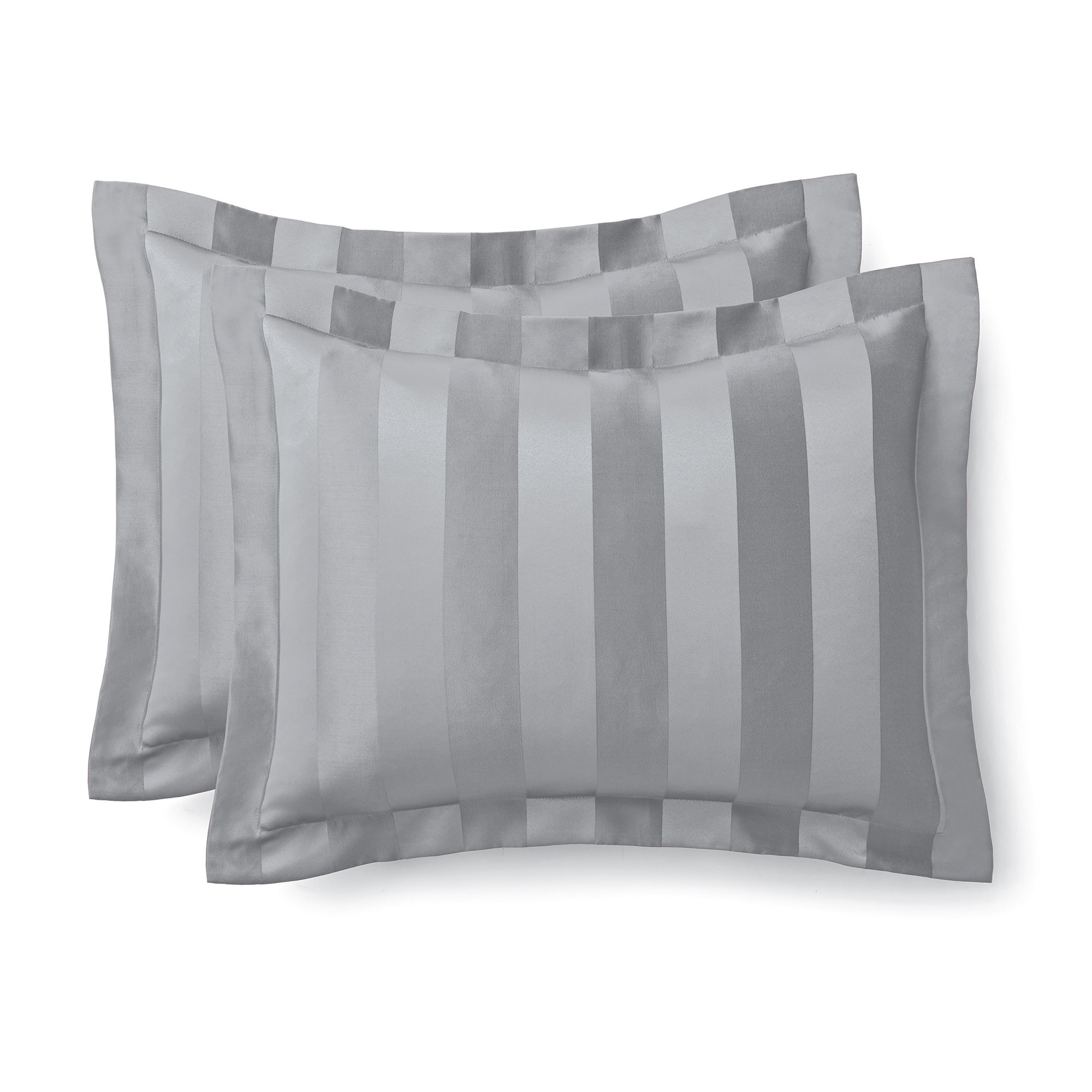 Mainstays 5-Piece Grey Damask Stripe Comforter Set, Full/Queen