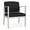 Castillo Black, variant on Amherst Steel Reception Waiting Oversize Guest Chair / Silver Steel / Navy Blue