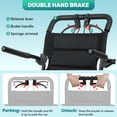 thumbnail image 6 of Safe Foldable Transport Wheelchair for Adults Seniors, Carbon Steel Frame with Automatic Handbrake, Adjustable Safety Belt, 17.7" Wide Seat & Pull Bar for Easy Transport, 6 of 9