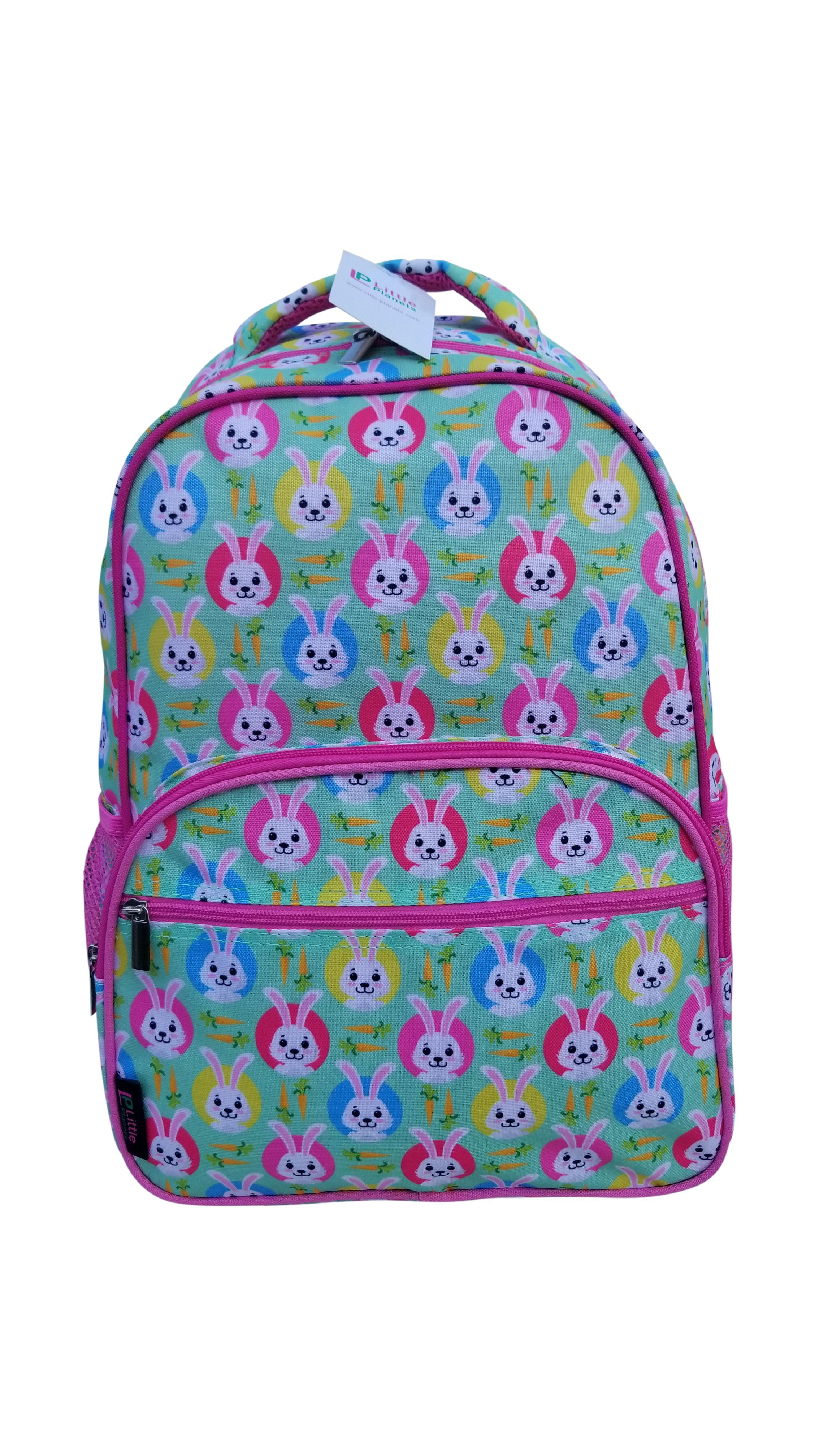 Little Planets - Little Planets Girls Bunny All Over Print 16&amp;#39;&amp;#39; Kid School Backpack