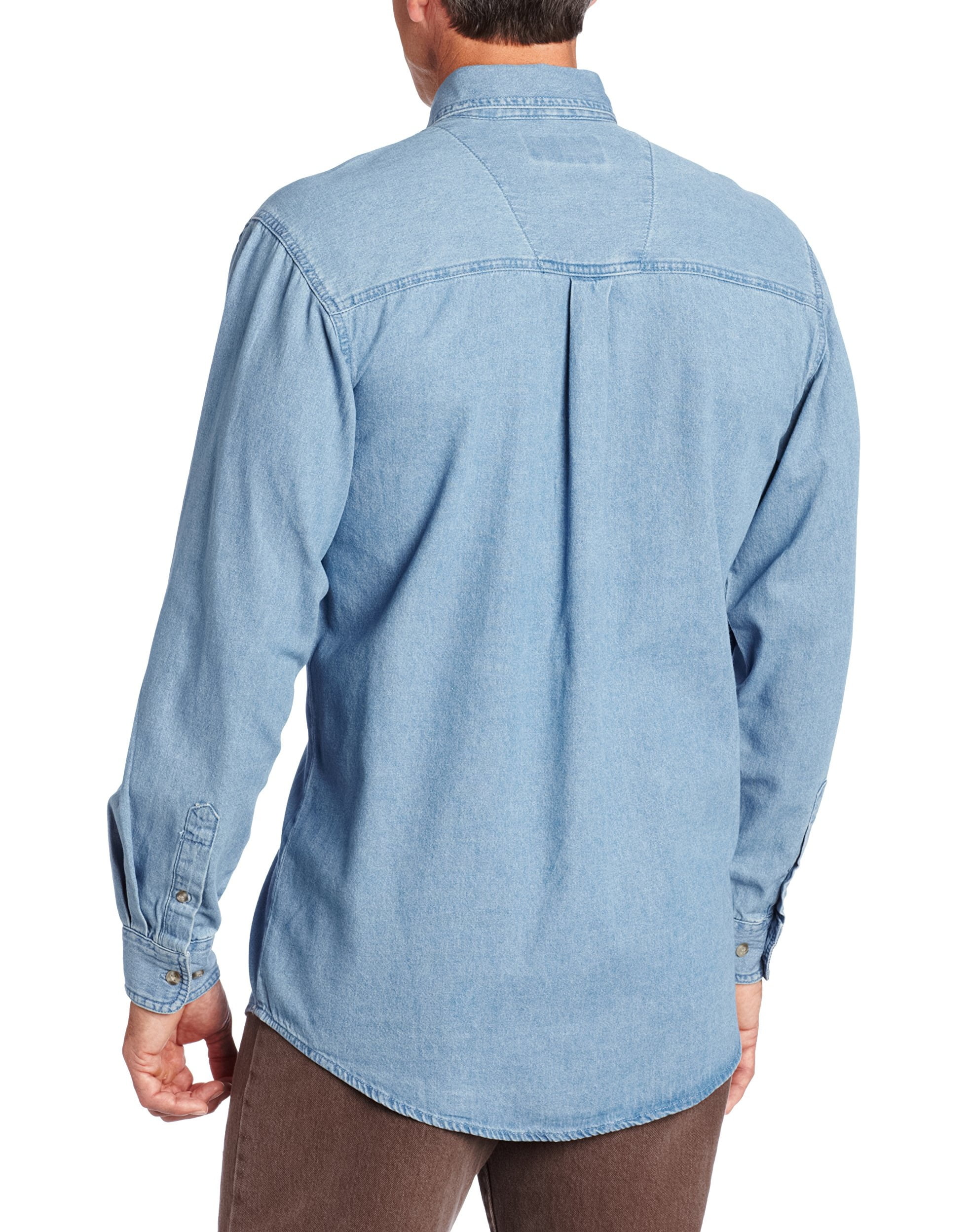 Wrangler Mens Rugged Wear Basic One-Pocket Denim Shirt