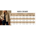 thumbnail image 6 of PUWEI Womens Short Trench Coat Plaid Lining Lapel Classic Casual Single Breasted Jacket Outerwear with Pockets, 6 of 6