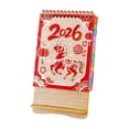 thumbnail image 3 of Sentmoon Calendrier de Bureau 2026 Calendrier Mural Décorations de Bureau 2026 Calendrier de Bureau en Papier Calendrier de Bureau Festif Rouge Mini Calendrier de Bureau, 3 of 7