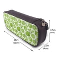 thumbnail image 3 of Lsque Green Various Lemons Printed Big Capacity PU Leather Pencil Case Large Pencil Pouch Stationery Pen Bag Pencil Holder for Teen, 3 of 6