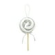 thumbnail image 2 of Adorno navideño de piruleta de espuma con diseño de rayas de lentejuelas | Decoración brillante para colgar en el árbol de Navidad con lazo, 2 of 6