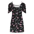 thumbnail image 5 of Leesechin Womens Plus Size Dresses Ladies Casual Loose Summer Floral Printed Tank Dress Beach Sundress off Shoulder Dresses, 5 of 5