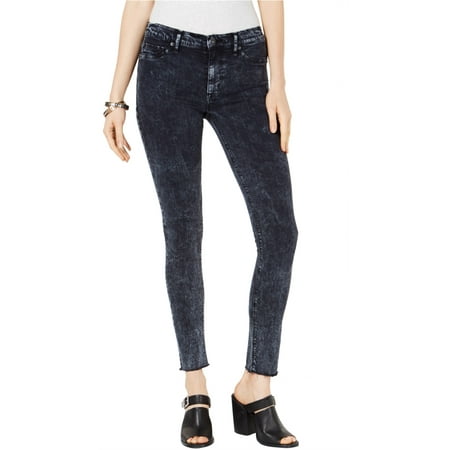 Hudson Womens Barbara Raw Hem Skinny Fit Jeans Grey 26