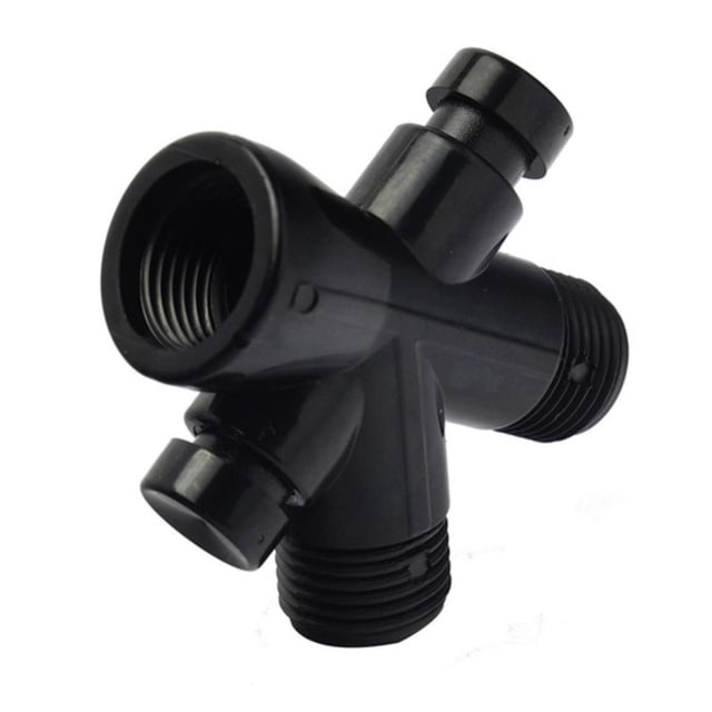 Desviador para Regadera Meer CNX Telefono en ABS Color Negro Mate Baño Entrada 1/2" Cruceta Resistente