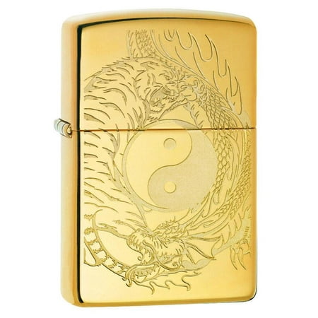 Zippo Tiger Dragon Design High Polish Brass Windproof Lighter new