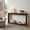 Walnut, variant on Long Fluted Console Table, Narrow Sofa Table Behind Couch with Arc Corner Design for Entryway, Industrial Farmhouse Hallway Table for Living Room, Foyer