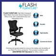 thumbnail image 4 of Flash Furniture High Back Designer Black Mesh Executive Swivel Ergonomic Office Chair with LeatherSoft Seat and Adjustable Arms, 4 of 13