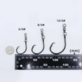 thumbnail image 4 of 6pcs/Bag Circle Hooks With Swivel Ring 6/0# 8/0# 10/0# Anti-tangling Sea Fishing Hooks Fishhook Swivel Set Tackle, 4 of 15