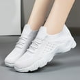 thumbnail image 6 of Sneakers for Women Work Tennis Shoes Fashion Soft Lightweight Mesh Breathable Non Slip Lace-UP Walking Shopping Shoes, 6 of 9
