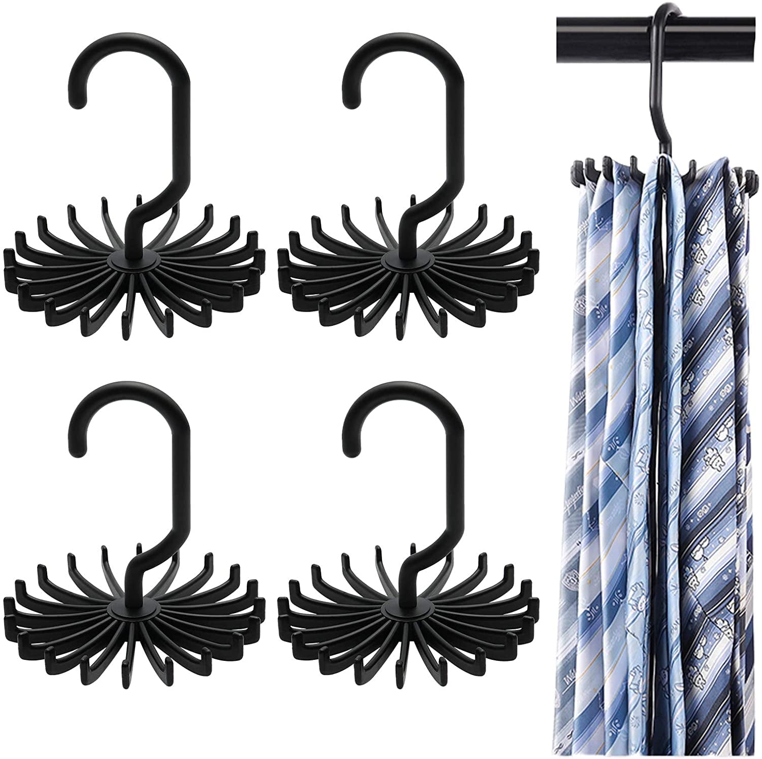 Scarf Hanger 5 Round-Loops Holder Ties Belts Organizer Home Tools Hot 1pcs 
