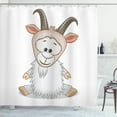 thumbnail image 1 of Ambesonne Goat Shower Curtain, Ibex Cheerful Mood, 69"Wx75"L, Multicolor, 1 of 3