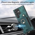 thumbnail image 6 of for Samsung Galaxy S21 5G Phone Case Wallet with Card Holder,PU Leather Flip Folio Case,RFID Blocking Ring Holder Kickstand Wrist Strap Magnetic Protective Women Men Cover,Green,For Galaxy S21 (5G), 6 of 10