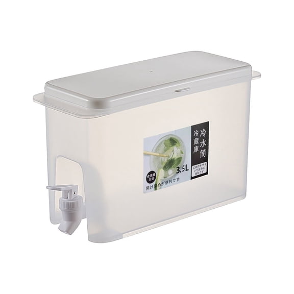TERGAYEE Refrigerator Cold Kettle with Faucet,Large Plastic Capacityre Frigerator Cold Kettle With Faucet with Fruit Infuser Fruit Teapot Lemonade Bucket