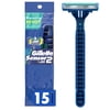 Gillette Sensor2 Plus Pivoting Head Men's Disposable Razors, 15 Count