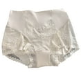 thumbnail image 2 of Womens Underwear High-Cuts Women's Lace Underwear Mid-Waisted Ice Silk Full Cover Underwear Soft Satin High Waisted Panties Lightweight Breathable Underpant Briefs Womens Underwear Stretch Gray XL, 2 of 3