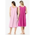 thumbnail image 2 of Only Necessities Plus Size 2-Pack Sleeveless Nightgown, 2 of 3