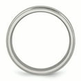 thumbnail image 2 of Titanium Ridged Edge 6mm Brushed and Polished Band Ring 9.5 Size, 2 of 6