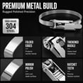 thumbnail image 4 of 304 Stainless Steel Cable Tie with Flap Buckle, 0.39 inch Metal Ratchet Strap, Strong Binding Fastener for Electrical Box Camera Industrial and Outdoor Equipment, L, 4 of 5