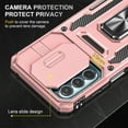 thumbnail image 3 of ELEHOLD Heavy Duty Rugged Case for  Motorola Moto G Stylus 4G (2022) Full Body Protection with Camera Lens Cover Magnetic Metal Ring Holder Kickstand Anti-Scratch Shockproof Case, Rosegold, 3 of 7