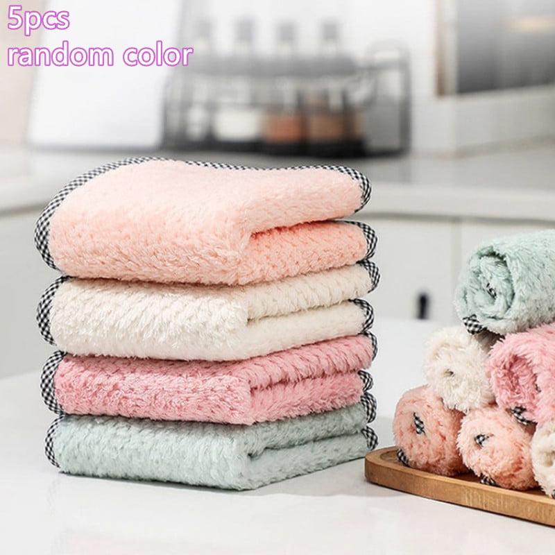 Dish Cloth Dishcloth Kitchen Washing Non-Stick Towel Cleaning Wiping Rag HO 