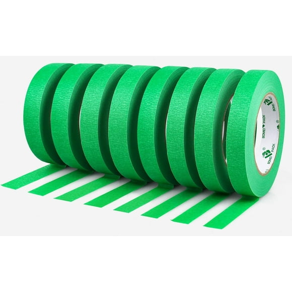 shiyou-Green Tape 18mm x 55yds, 8rolls Green Painters Masking Tape for General Painting