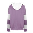 thumbnail image 5 of Fanxing Oversized Sweatshirts for Teen Girl Trendy Colorblock Fleece Hoodies Juniors Drop Shoulder Long Sleeve Pullover Hoody Tops September Clearance Purple,XXL, 5 of 6
