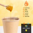 thumbnail image 6 of Beeleeve [50-Pack Super Strong 100% Compostable Coffee and Tea Cups - Eco - Biodegradable - Disposable Rigid Containers for Office, Party & Wedding - Brown Kraft Paper, PLA Coating (300ml / 12oz), 6 of 6