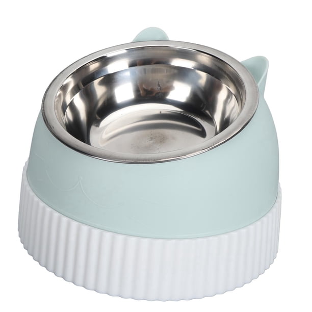 Cuenco Elevado Para Gatos, Inclinado 15, De Plástico Antideslizante, Comedero Más Lento, Cuencos Dobles Para Gatos Y Cachorros, Diseño De Máxima Comodidad, Fácil De Limpiar,