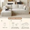 thumbnail image 6 of Wiilayok 107" Cloud Sectional Couch with L-Shape Chaise,Modern Modular Sofa with Deep Seat, Comfy Boneless Upholstered Couches for Living Room Bedroom,Beige, 6 of 10