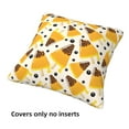 thumbnail image 3 of Throw Pillow Covers, Papaya ice cream Soft Square Pillow Cases with Invisible Zipper for Couch Bed Sofa, Farmhouse Fall Home Decor 18"x18", 3 of 7