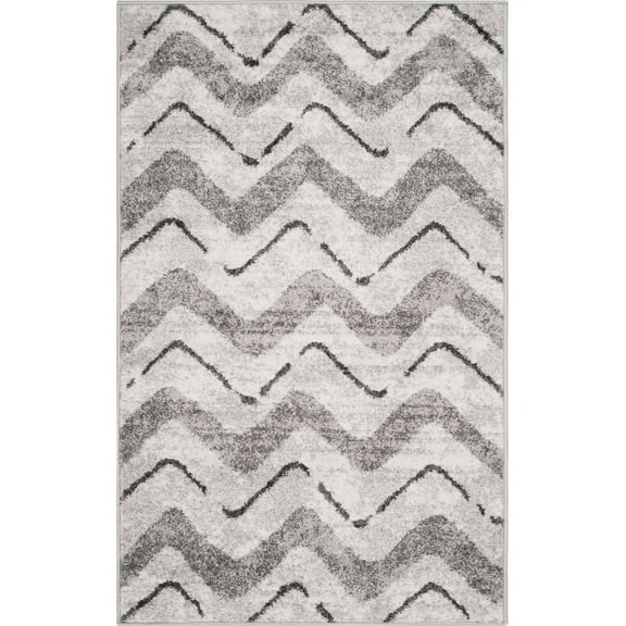 SAFAVIEH Adirondack Stojan Chevron Area Rug, Silver/Charcoal, 3' x 5'
