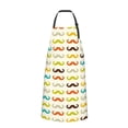 thumbnail image 2 of Pofeuu Colorful Mustache Print Waterproof Apron with Pockets Adjustable Cooking Aprons Kitchen Bib for Baking Household Cleaning, 2 of 8