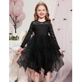 thumbnail image 3 of Arshiner Flower Girl Dress Toddler Contrast Lace Tutu Irregular Tulle Wedding Birthday Party Dresses, 3 of 6