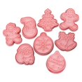 thumbnail image 1 of 8 piezas de dibujos animados Navidad plástico molde azúcar galleta cupcake chocolate hornear, 1 of 5