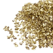 Uxcell 20g Crushed Glass Chips, 2-4mm Irregular Metallic Chunky Sequins Glass Stone Gold Tone