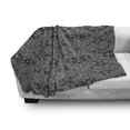 thumbnail image 3 of Dark Grey Soft Flannel Fleece Blanket, Abstract Antique Pattern with Curves and Swirls Renaissance Revival Vintage, Cozy Plush for Indoor and Outdoor Use, 50" x 70", Pale Grey Black, by Ambesonne, 3 of 6